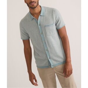 NWT Marine Layer Wyatt Sweater Button-Down Short Sleeve